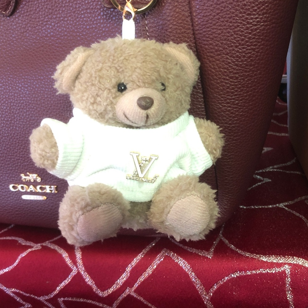 Bag charm purse charm, cute little teddy bear, new unused, so stinking cute key